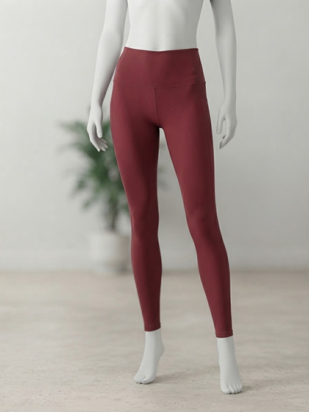 Amazon Womens High-Waist Wine Leggings